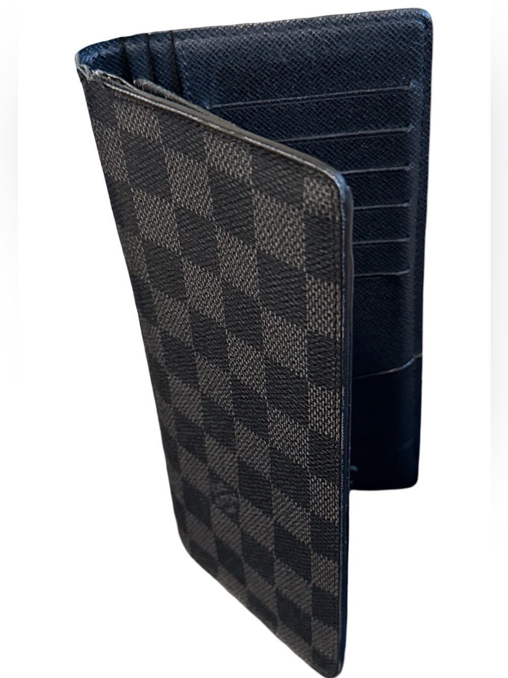 Louis Vuitton Brazza Wallet Damier Graphite Long Bifold Zip Wallet Made iFrance
